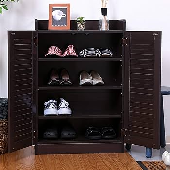 Amazon｜不二貿易 下駄箱 シューズラック 4段 幅60×奥行33.5×高